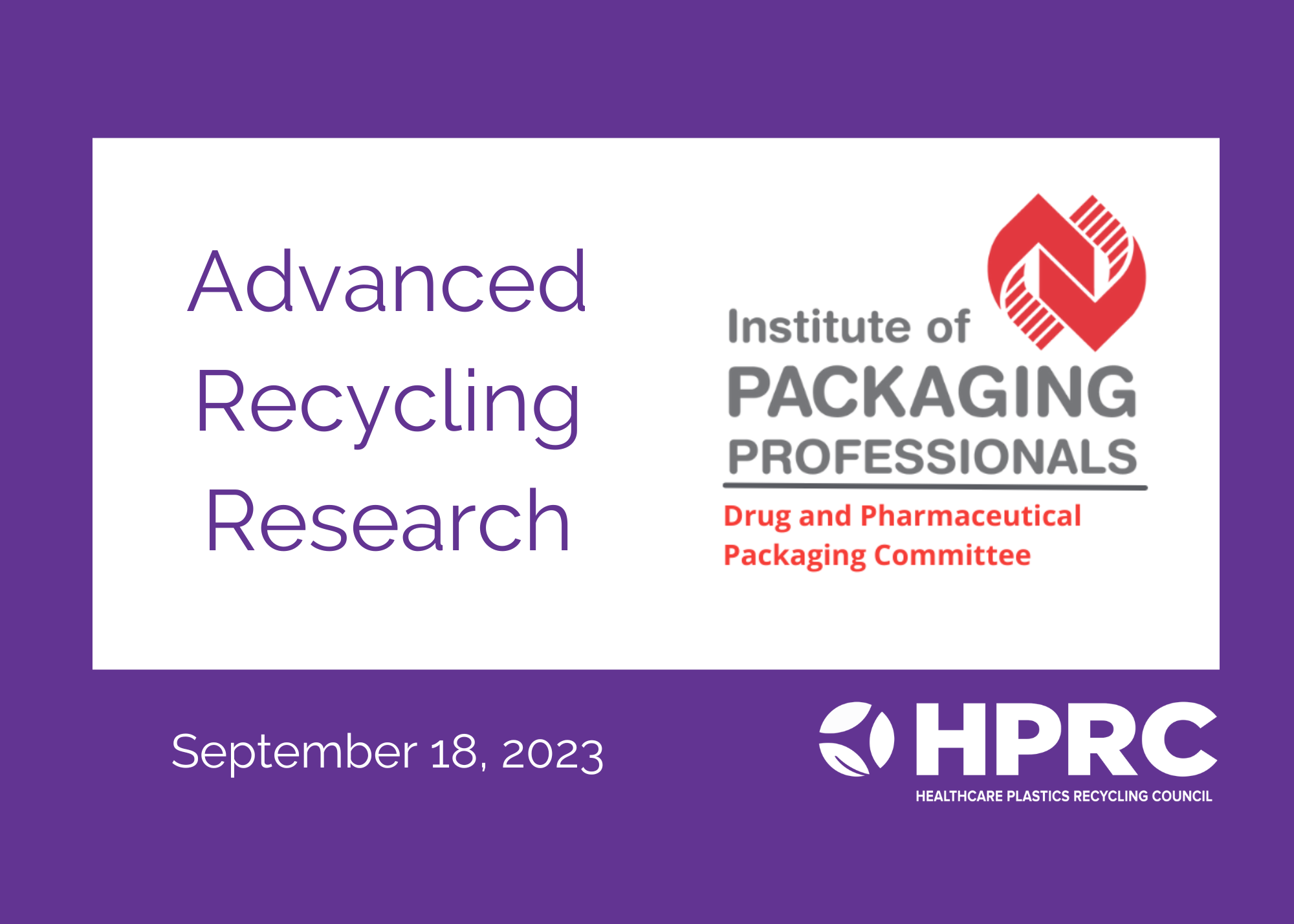 Institute of Packaging Professionals Drug & Pharma Packaging